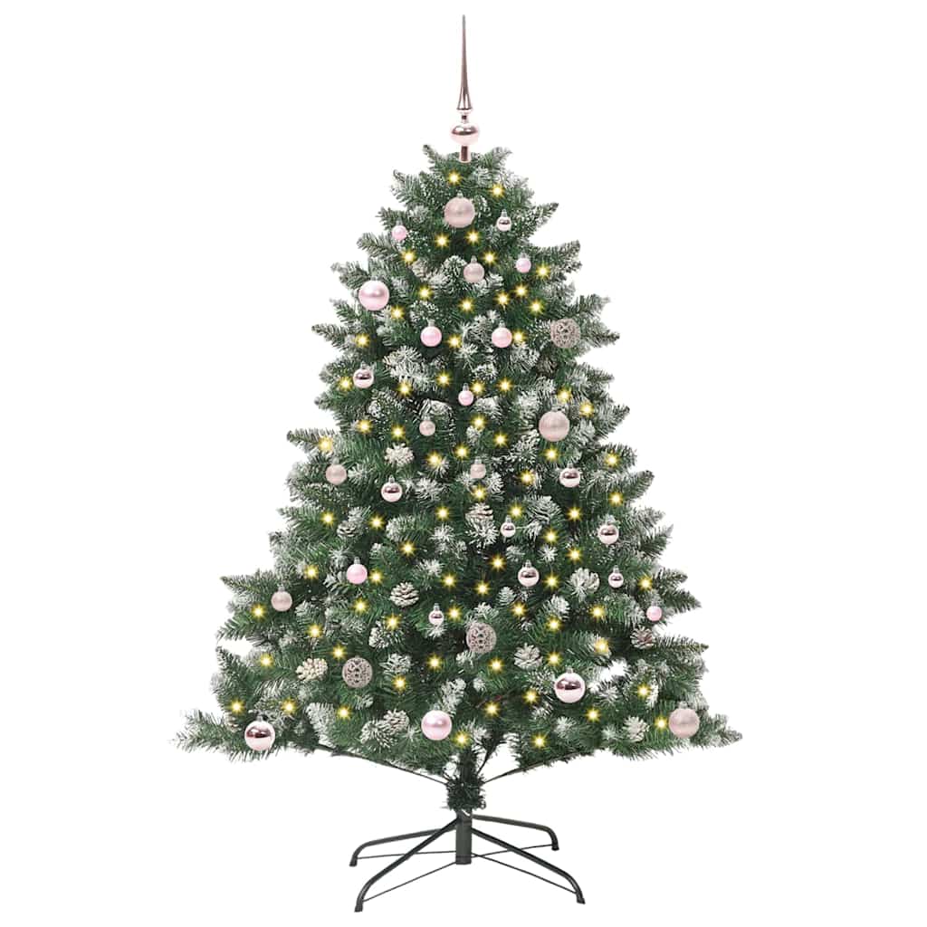 Sapin de Noël artificiel Vert 150 cm PVC, plastique et acier - XIOS