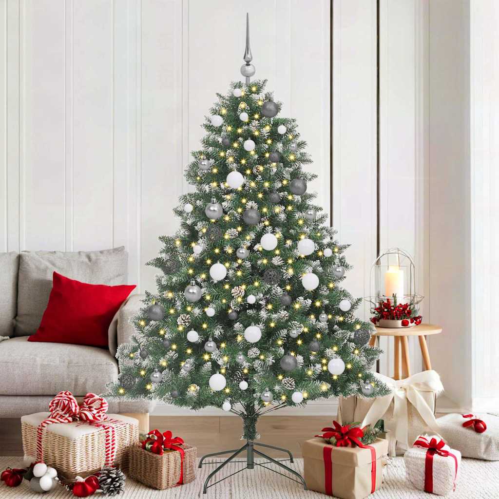Sapin de Noël artificiel Vert 180 cm PVC, plastique et acier - XIOS