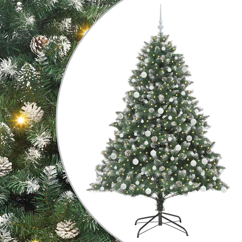 Sapin de Noël artificiel Vert 180 cm PVC, plastique et acier - XIOS