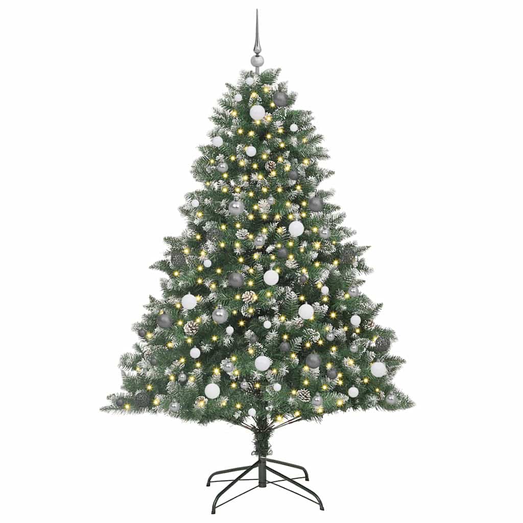 Sapin de Noël artificiel Vert 210 cm PVC, plastique et acier
