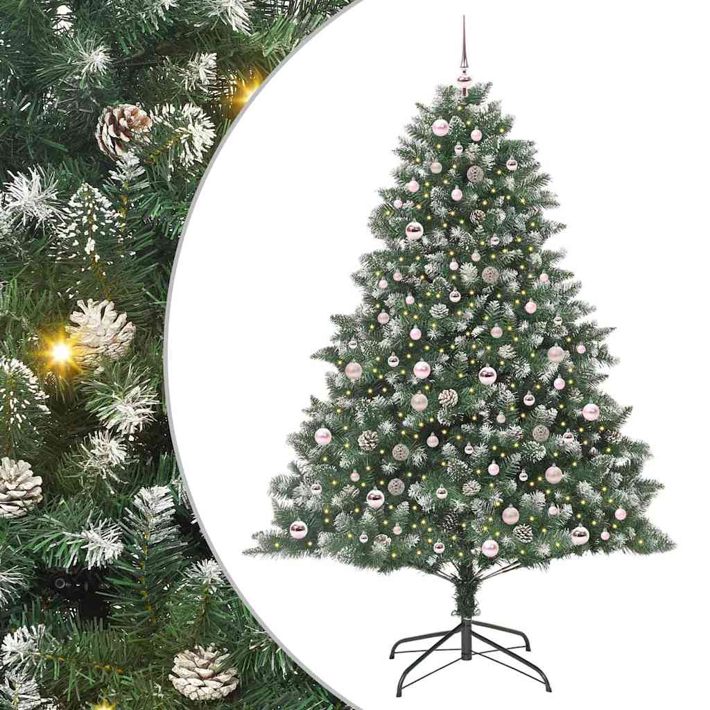 Sapin de Noël artificiel Vert 210 cm PVC, plastique et acier - XIOS