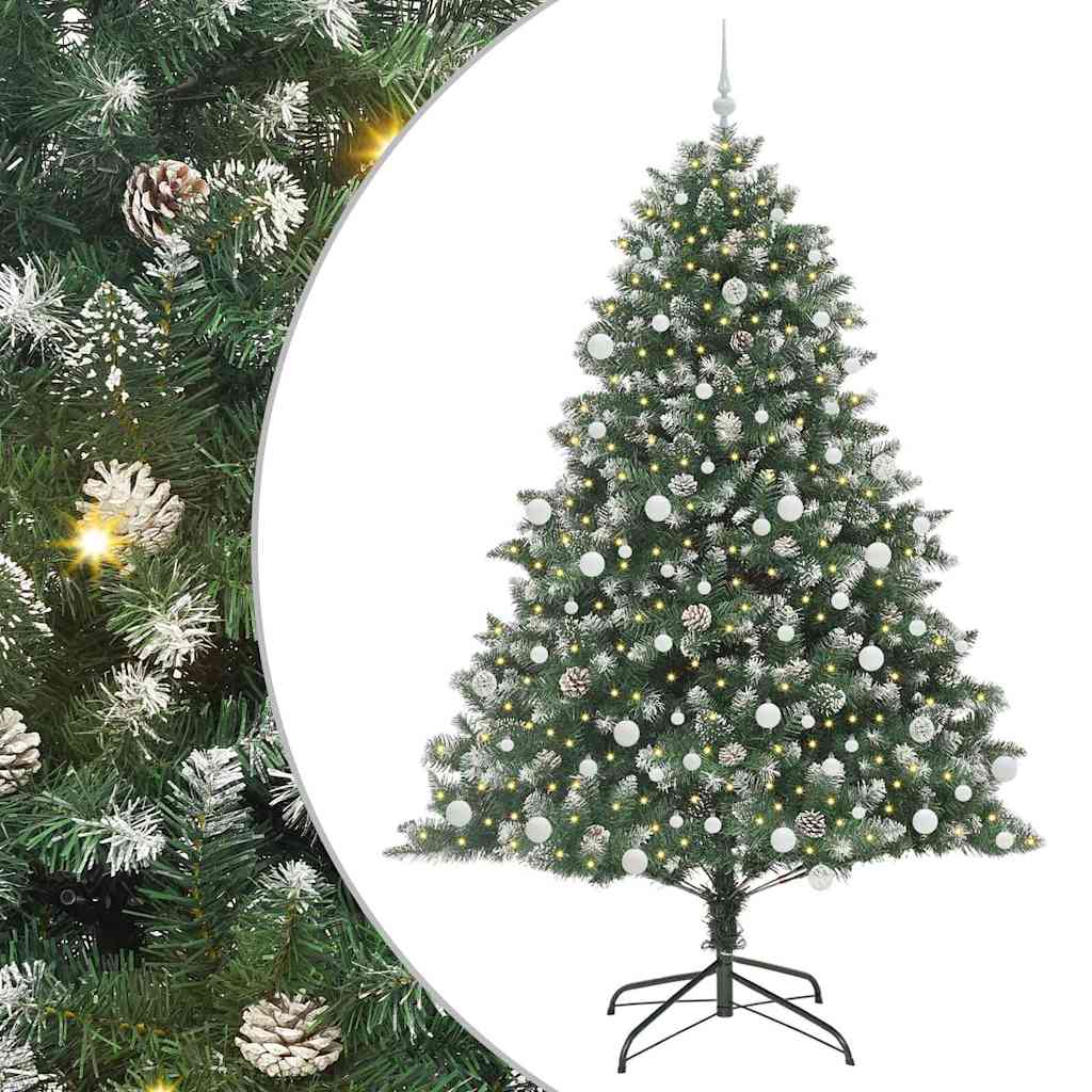 Sapin de Noël artificiel Vert 210 cm PVC, plastique et acier - XIOS