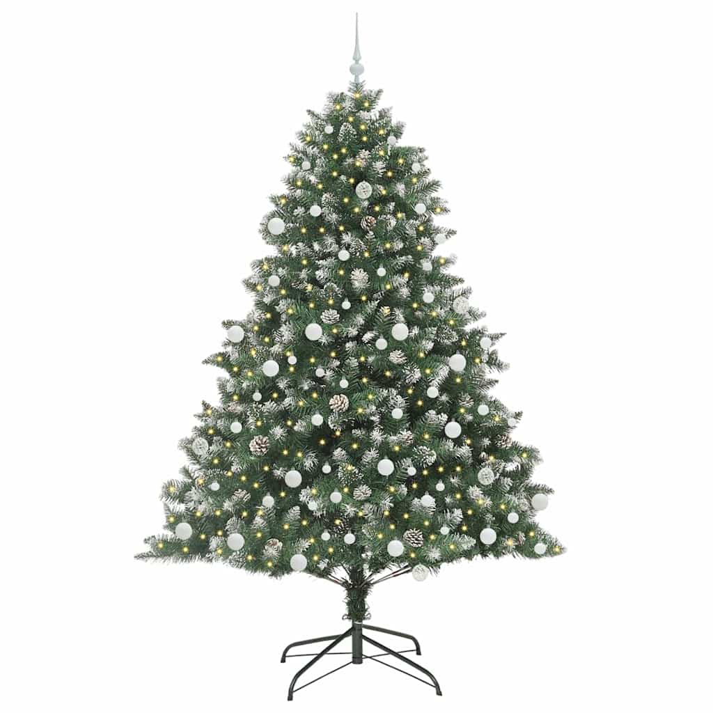 Sapin de Noël artificiel Vert 210 cm PVC, plastique et acier - XIOS
