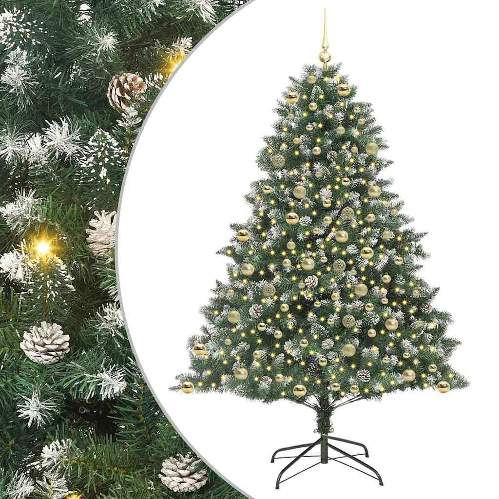 Sapin de Noël artificiel avec 300 LED Vert 140 x 140 x 210 cm - XIOS