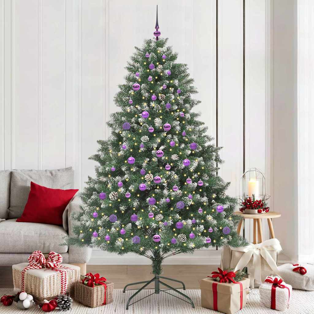 Sapin de Noël artificiel Vert 210 cm PVC, plastique et acier - XIOS