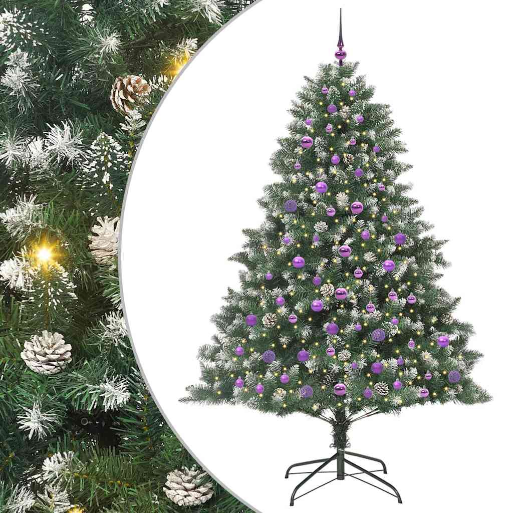 Sapin de Noël artificiel Vert 210 cm PVC, plastique et acier - XIOS