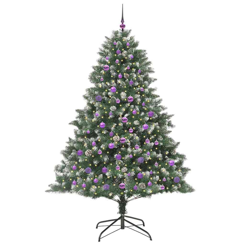 Sapin de Noël artificiel Vert 210 cm PVC, plastique et acier - XIOS
