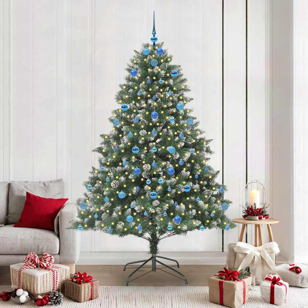 Sapin de Noël artificiel Vert 210 cm PVC, plastique et acier - XIOS
