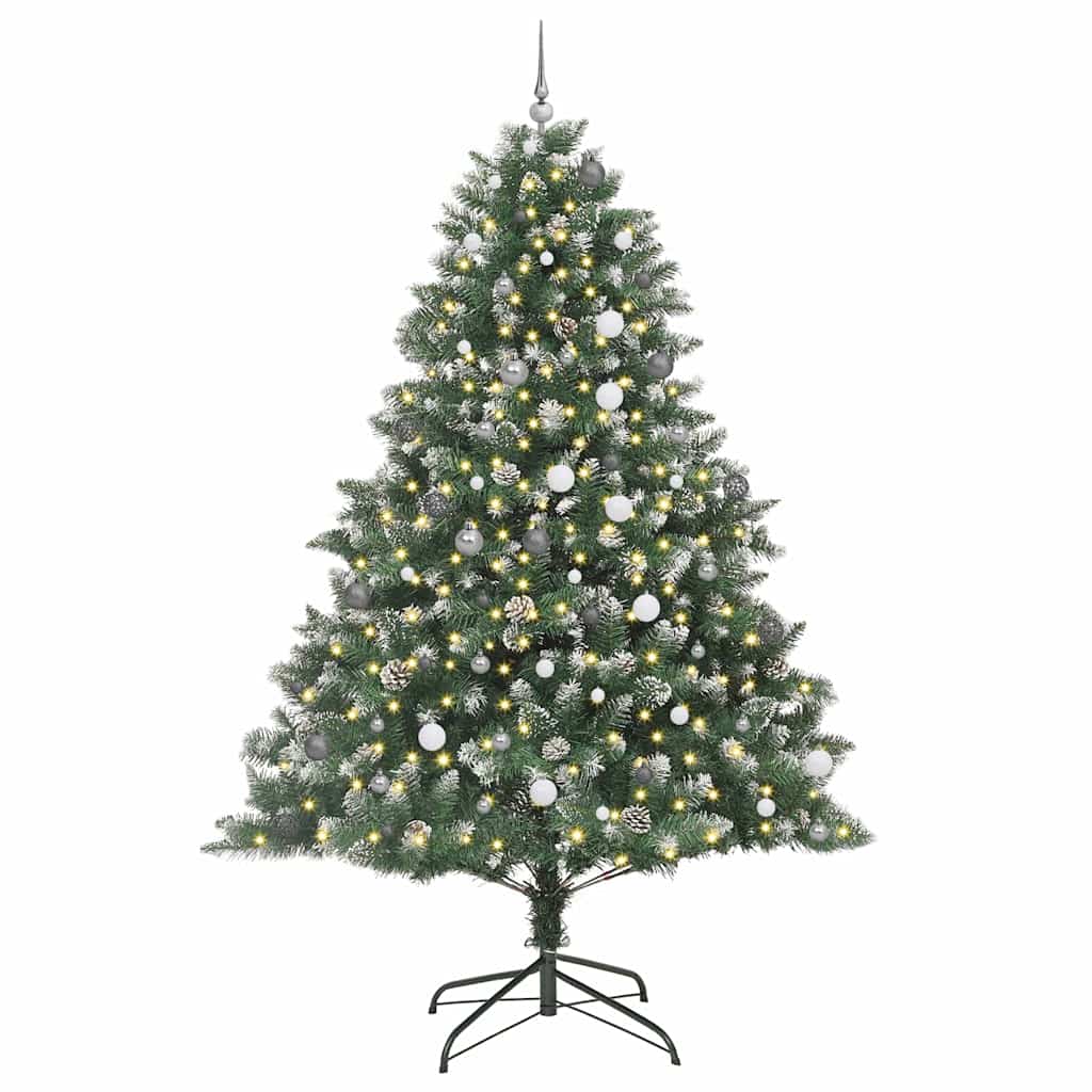 Sapin de Noël artificiel Vert 240 cm PVC, plastique et acier - XIOS
