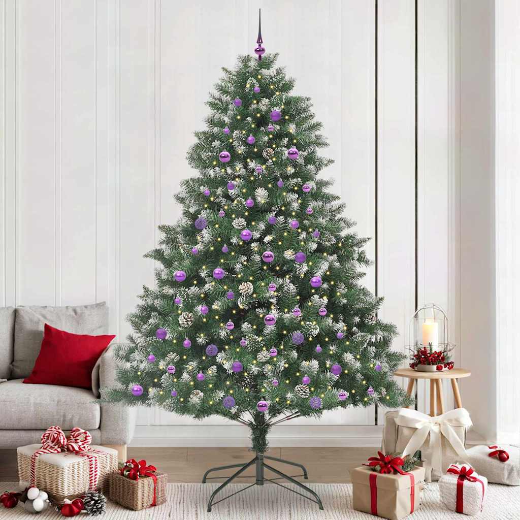 Sapin de Noël artificiel Vert 240 cm PVC, plastique et acier - XIOS