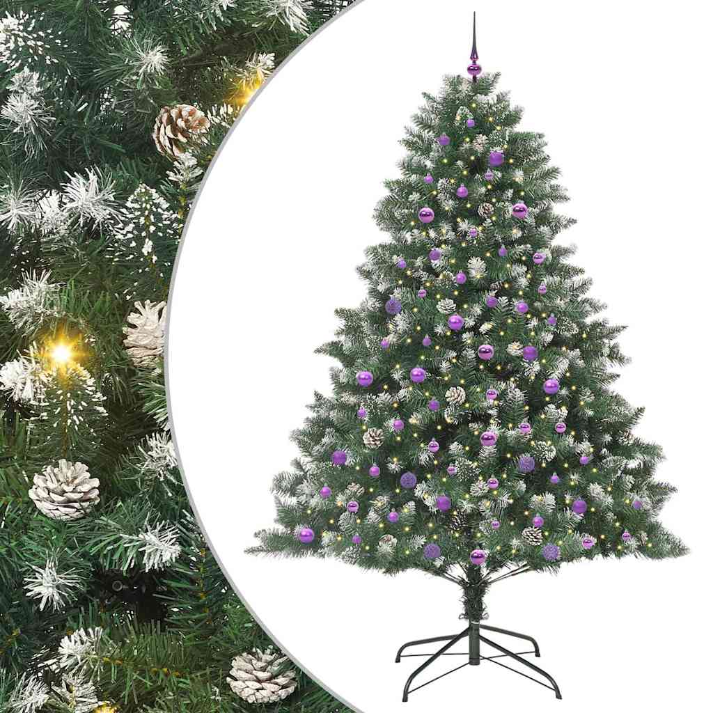 Sapin de Noël artificiel Vert 240 cm PVC, plastique et acier - XIOS