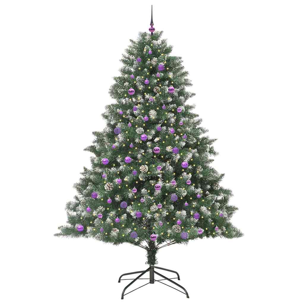 Sapin de Noël artificiel Vert 240 cm PVC, plastique et acier - XIOS