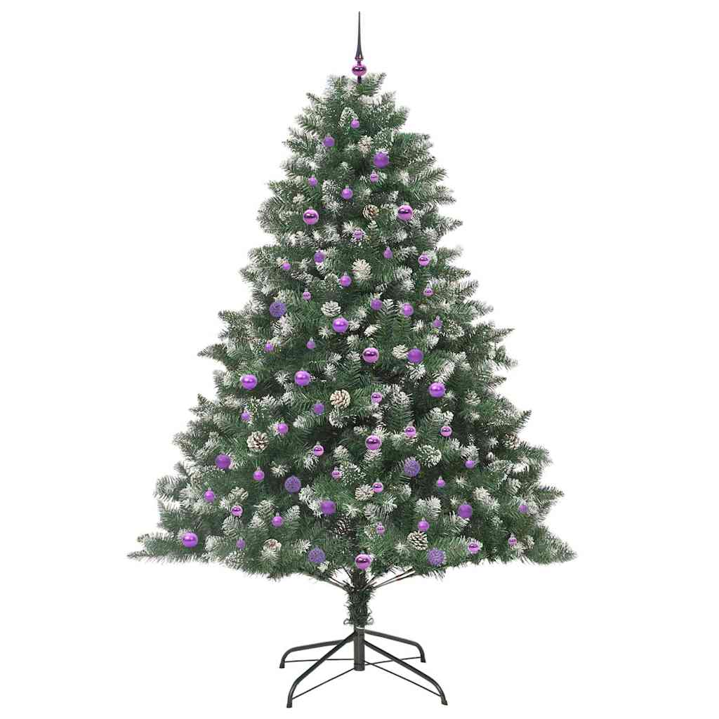 Sapin de Noël artificiel Vert 240 cm PVC, plastique et acier - XIOS