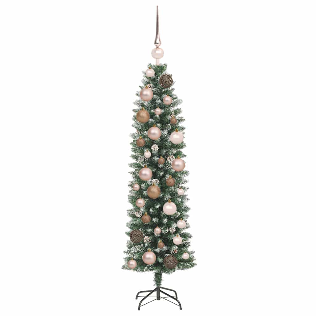 Arbre de Noël artificiel slim avec 150 LED Vert et blanc 120 cm - XIOS