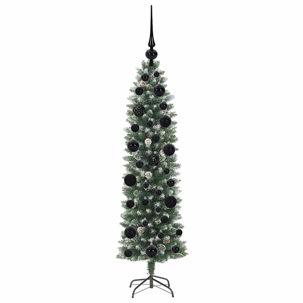 Arbre de Noël artificiel slim avec 150 LED Vert et blanc 120 cm - XIOS