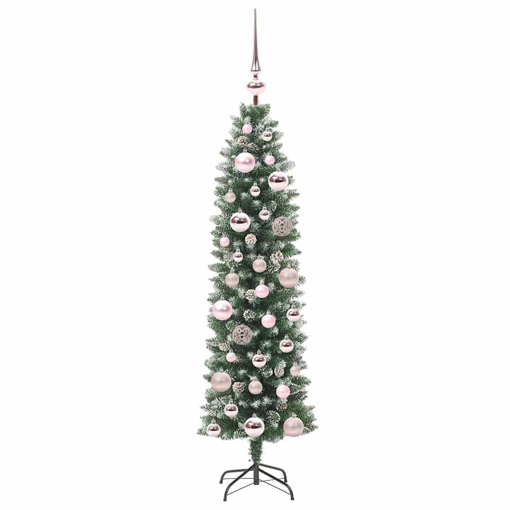 Arbre de Noël artificiel slim avec 150 LED Vert et blanc 120 cm - XIOS