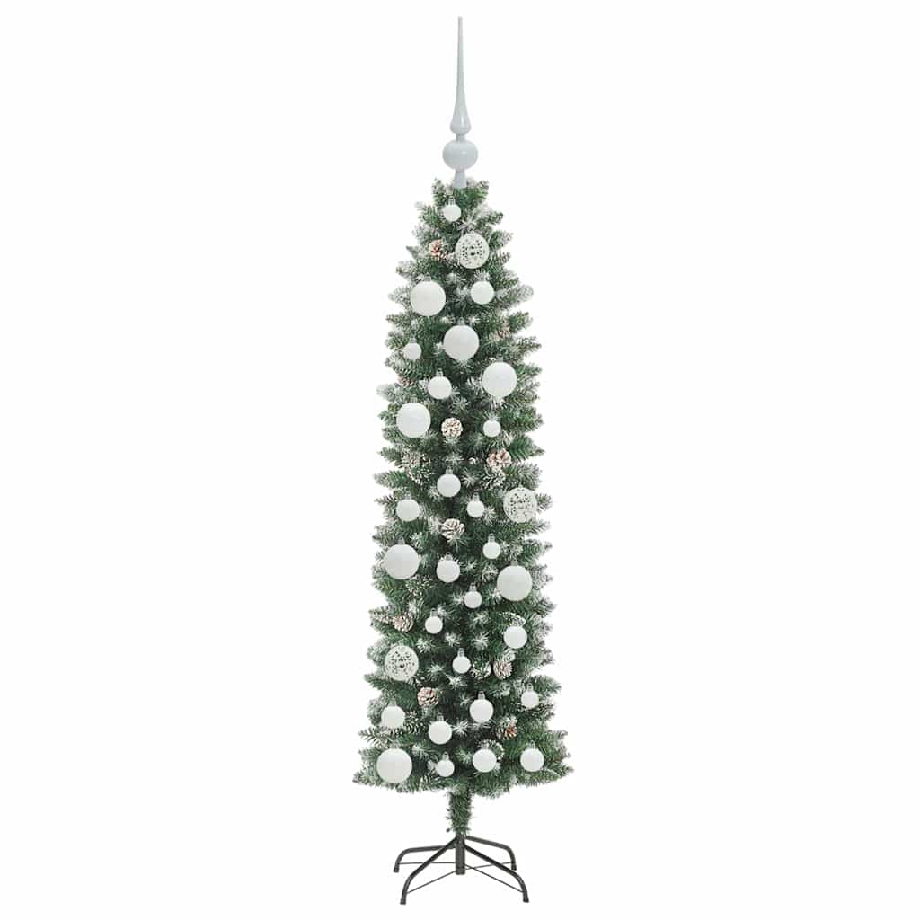 Arbre de Noël artificiel slim avec 150 LED Vert et blanc 120 cm - XIOS