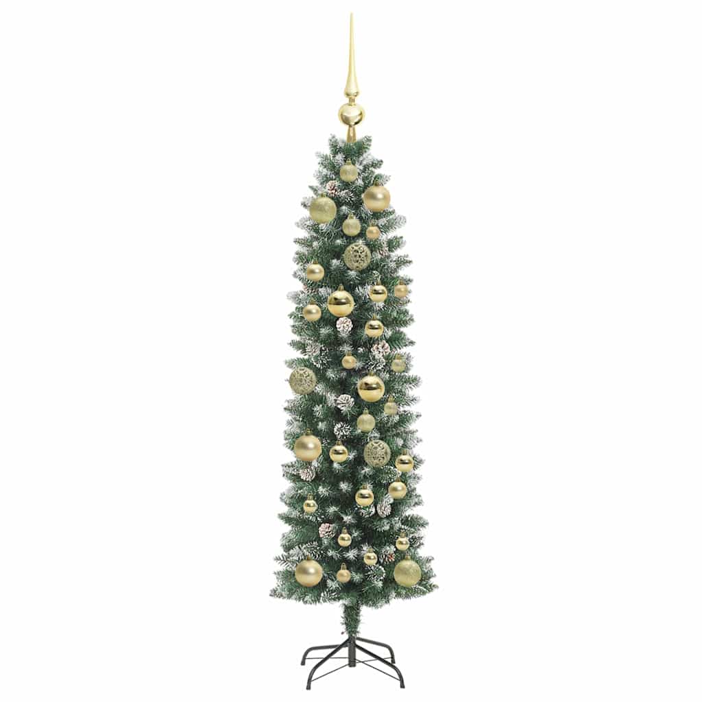 Arbre de Noël artificiel slim avec 150 LED Vert et blanc 120 cm - XIOS