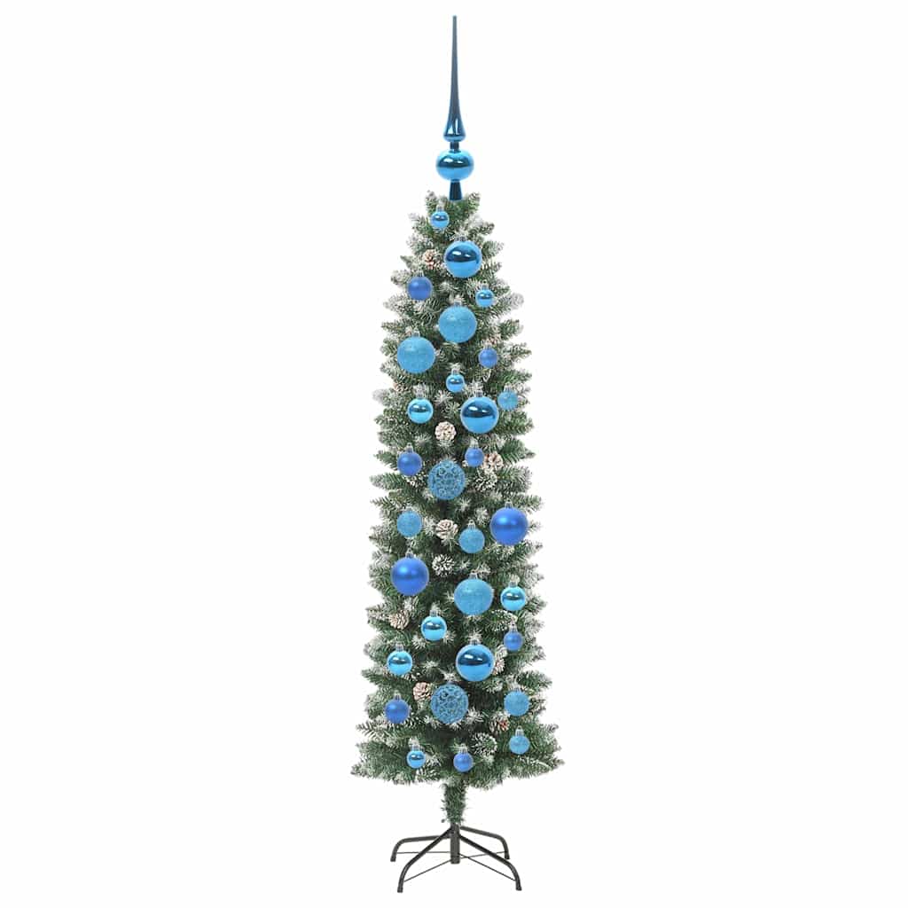 Arbre de Noël artificiel slim avec 150 LED Vert et blanc 120 cm - XIOS