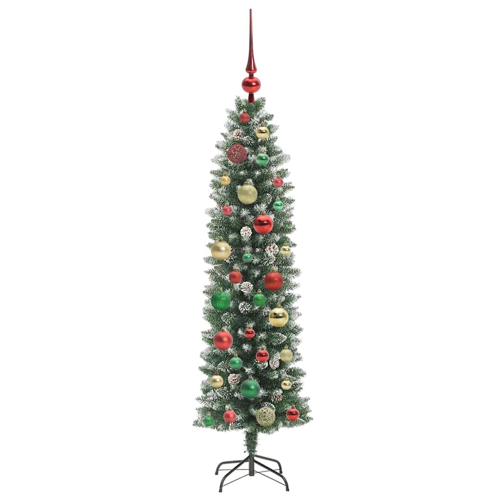 Arbre de Noël artificiel slim avec 150 LED Vert et blanc 120 cm - XIOS