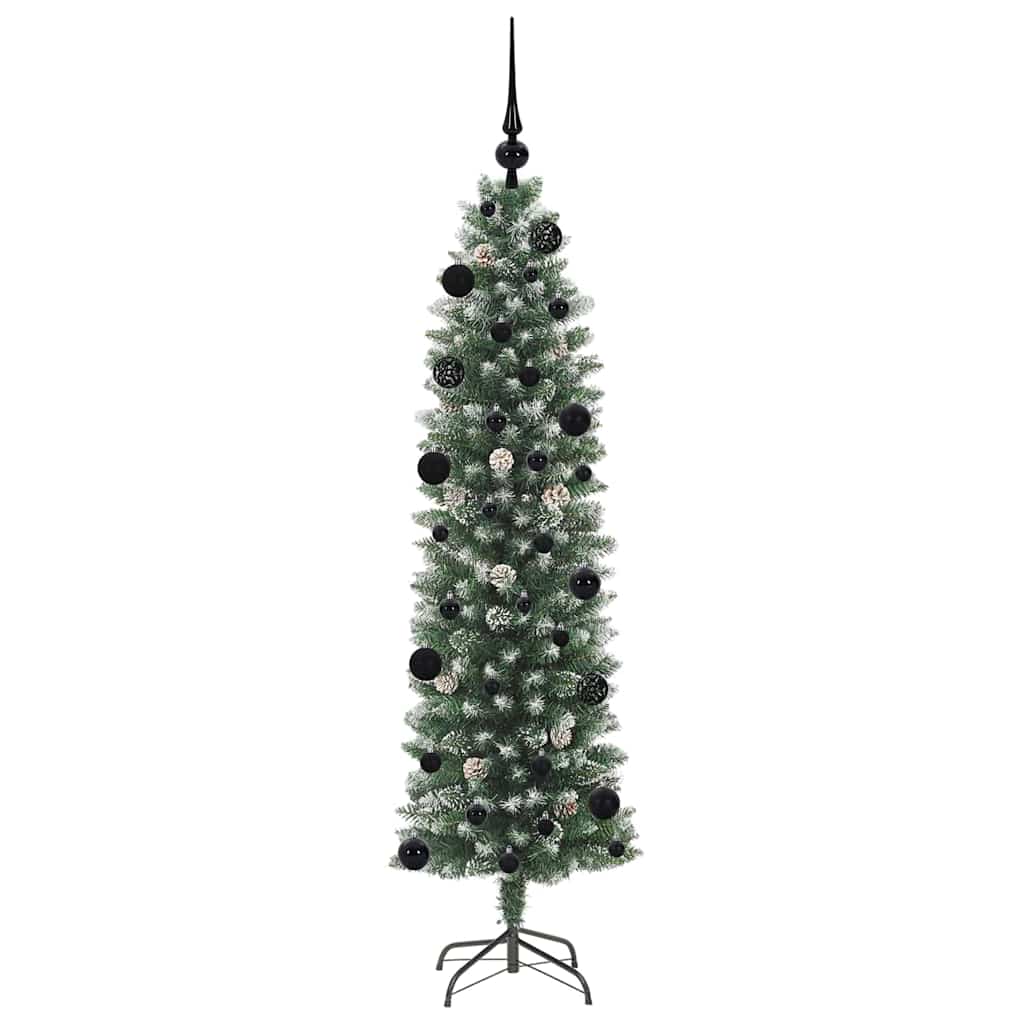 Arbre de Noël artificiel slim avec 150 LED Vert et blanc 150 cm - XIOS