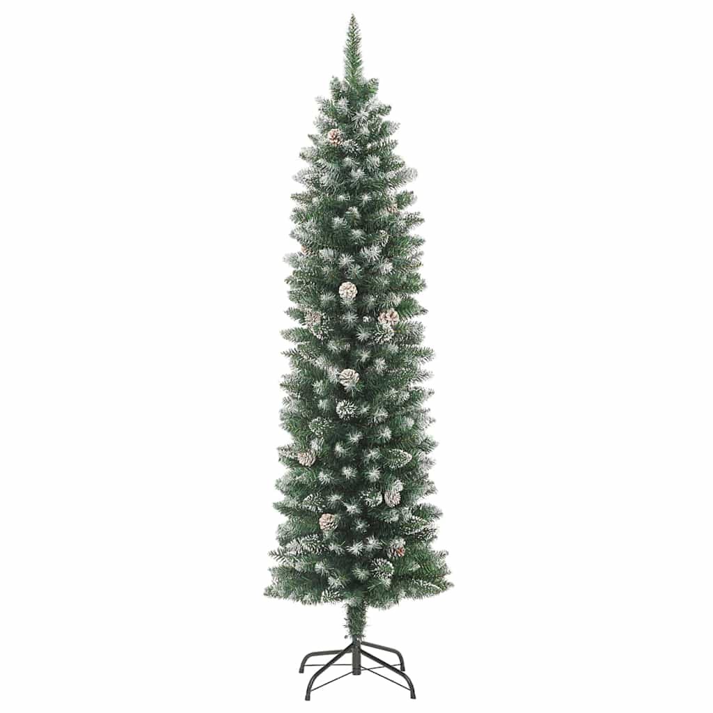 Arbre de Noël artificiel slim avec 150 LED Vert et blanc 150 cm - XIOS