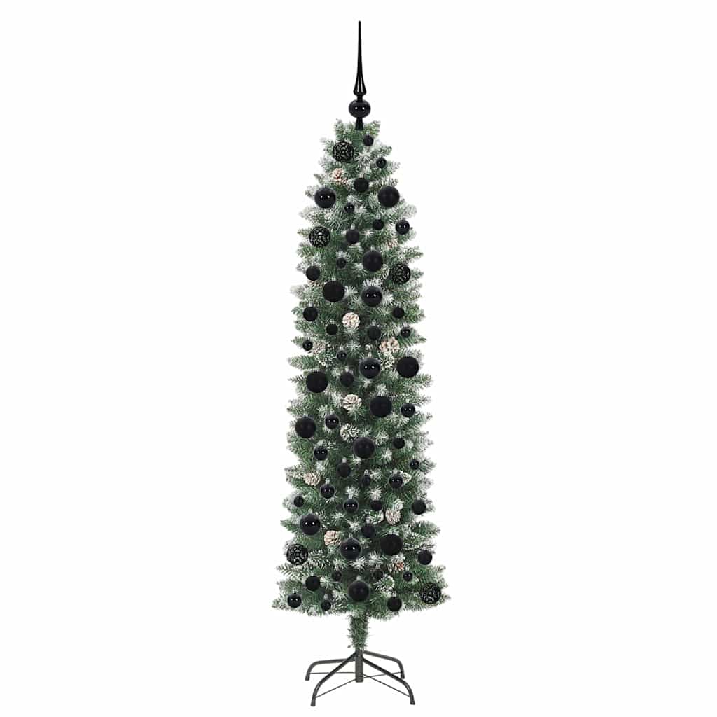 Arbre de Noël artificiel slim avec 300 LED Vert et blanc 180 cm - XIOS
