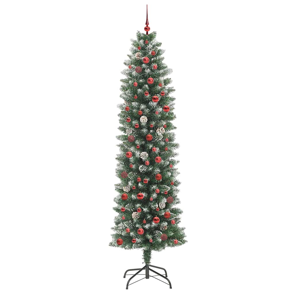 Arbre de Noël artificiel slim avec 300 LED Vert et blanc 240 cm - XIOS