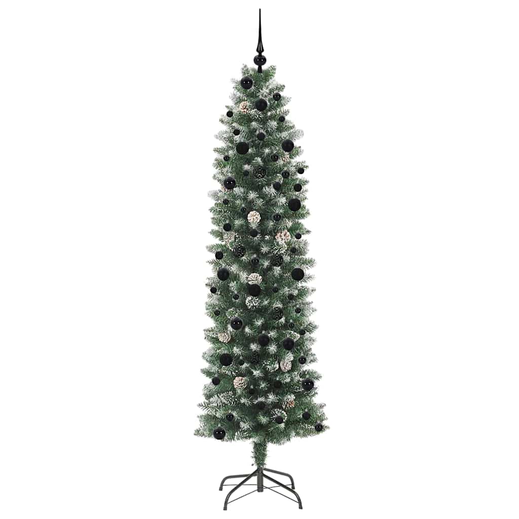 Arbre de Noël artificiel slim avec 300 LED Vert et blanc 240 cm - XIOS