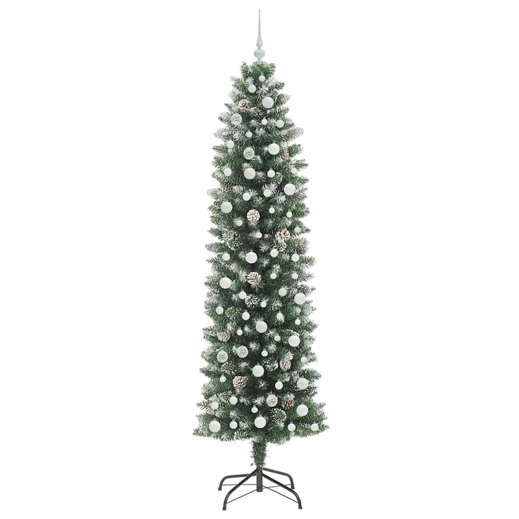Arbre de Noël artificiel slim avec 300 LED Vert et blanc 240 cm - XIOS