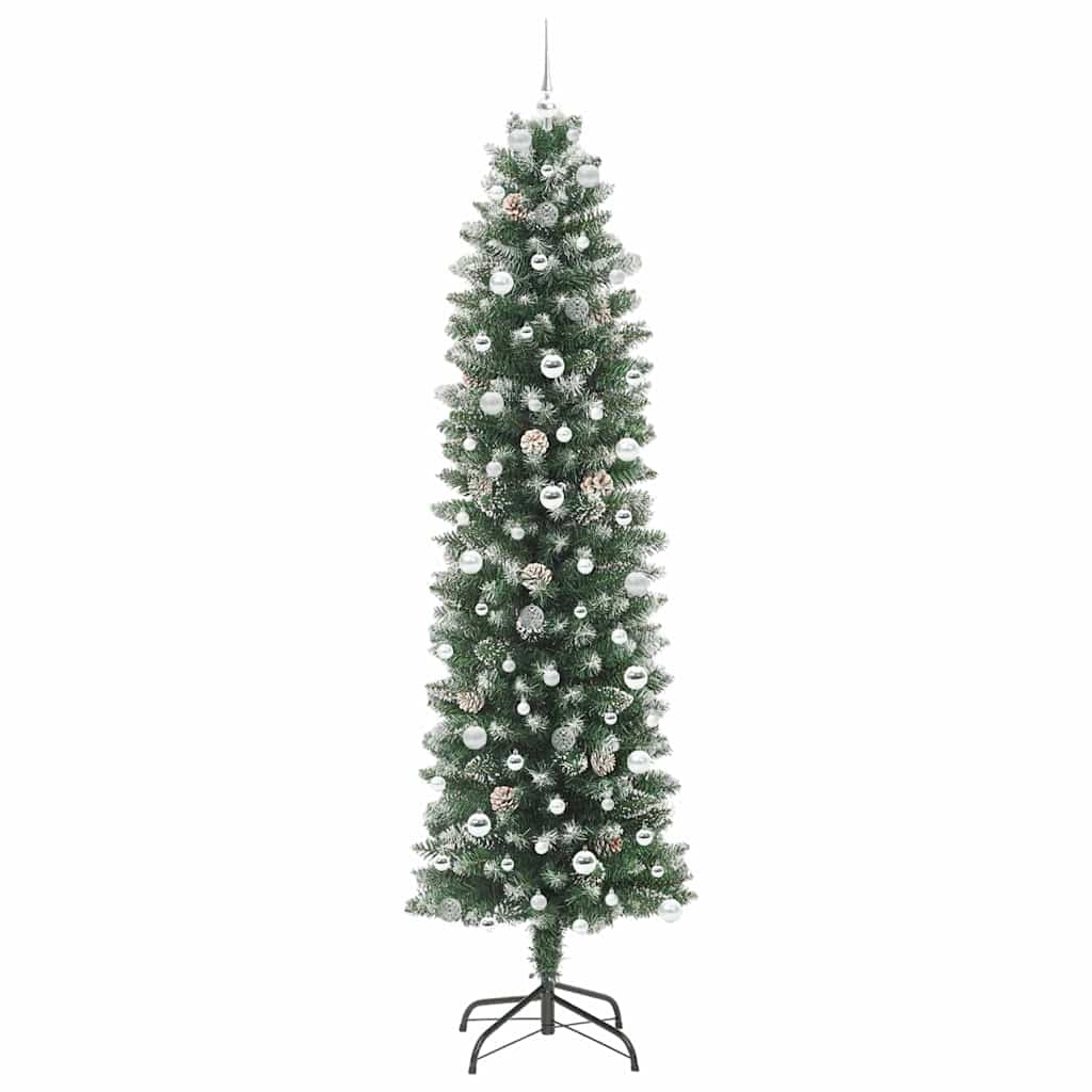 Arbre de Noël artificiel slim avec 300 LED Vert et blanc 240 cm - XIOS