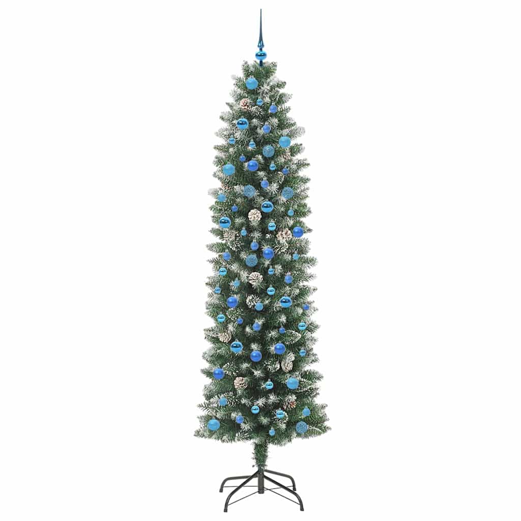 Arbre de Noël artificiel slim avec 300 LED Vert et blanc 240 cm - XIOS