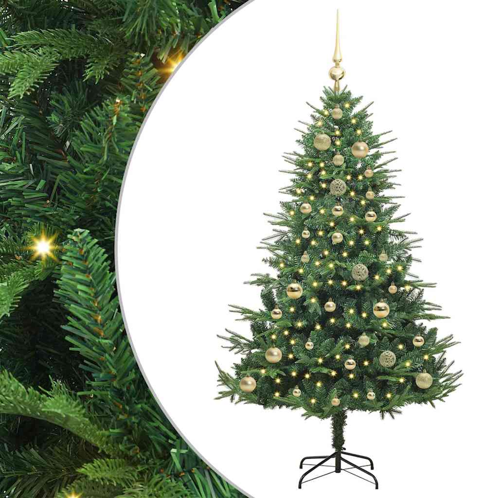 Sapin de Noël artificiel pré-éclairé avec set de boules Vert - XIOS