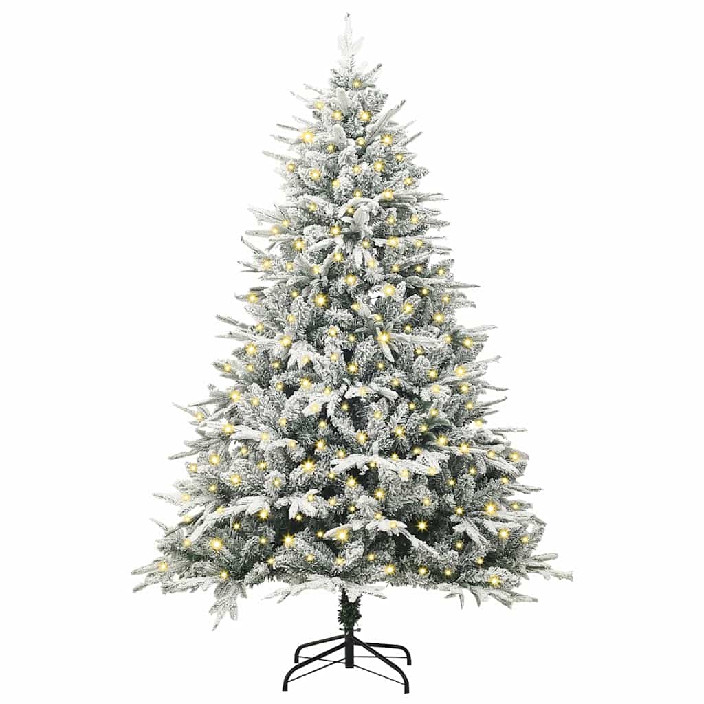 Sapin de Noël artificiel pré-éclairé Vert 180 cm PVC et PE