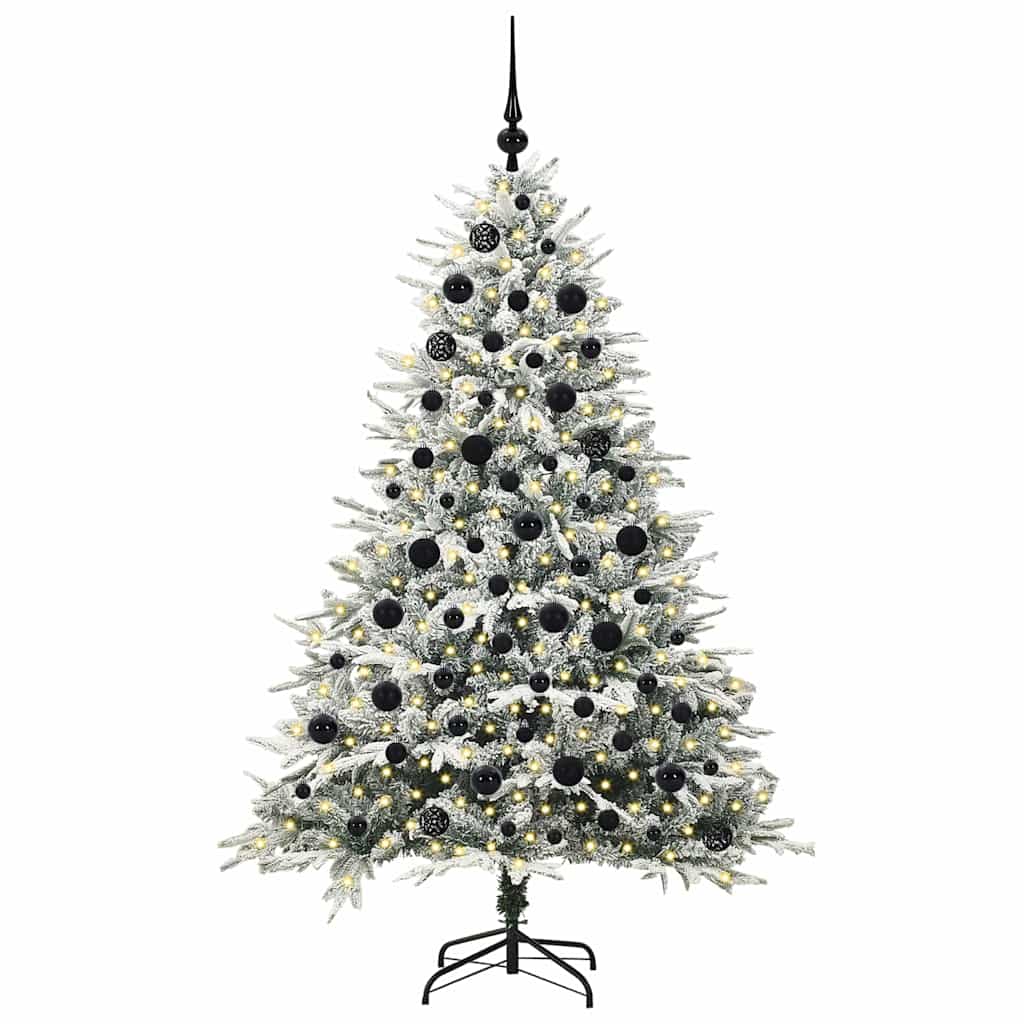 Arbre de Noël artificiel pré-éclairé avec ensemble de boules