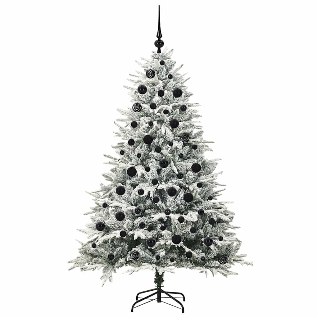 Arbre de Noël artificiel pré-éclairé avec ensemble de boules