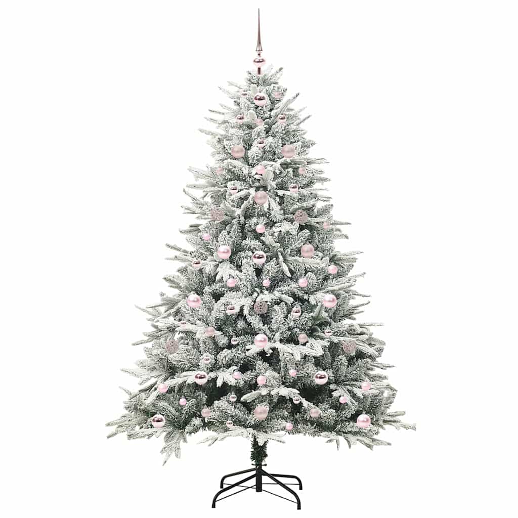 Arbre de Noël artificiel pré-éclairé avec ensemble de boules