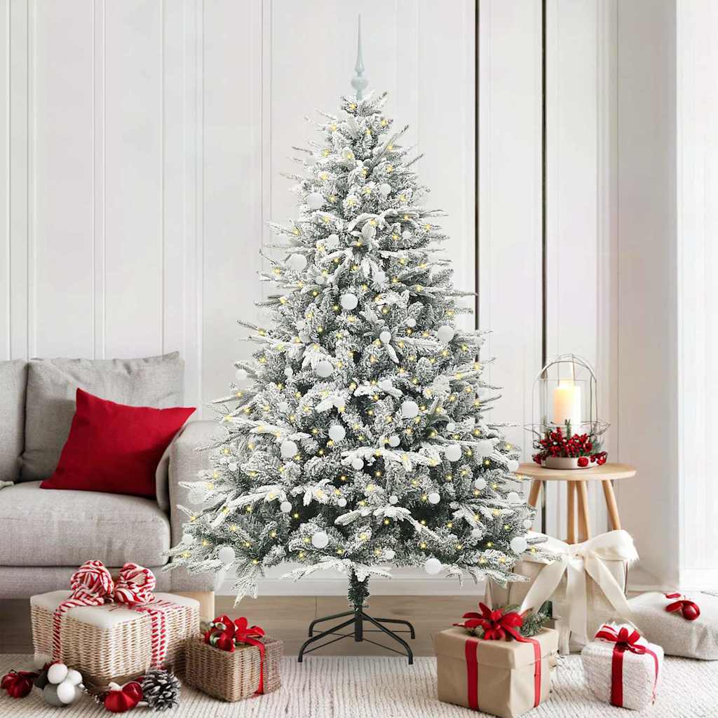 Arbre de Noël artificiel pré-éclairé avec ensemble de boules