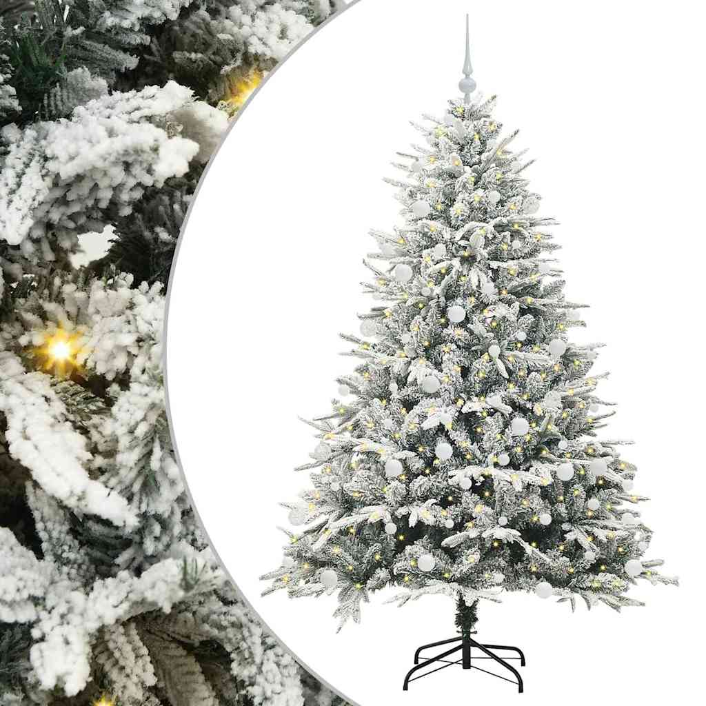 Arbre de Noël artificiel pré-éclairé avec ensemble de boules