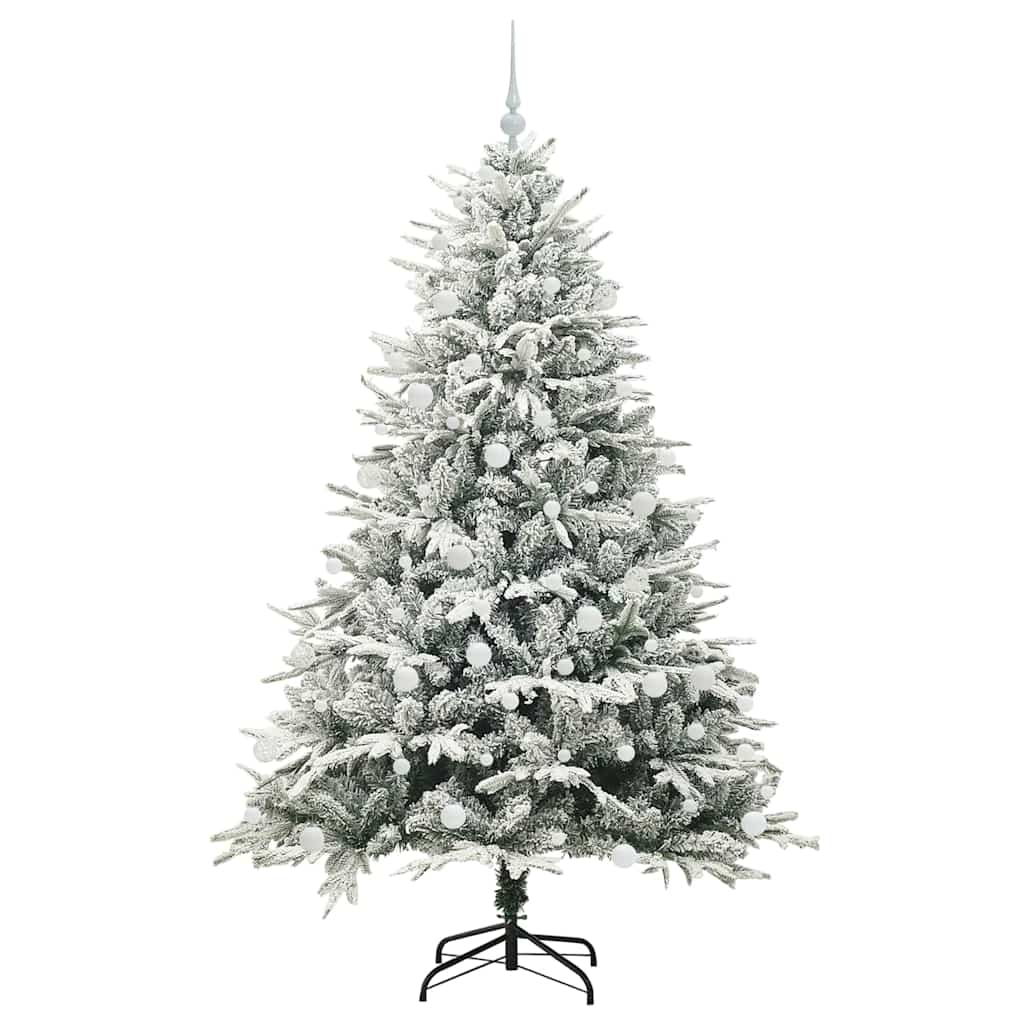 Arbre de Noël artificiel pré-éclairé avec ensemble de boules