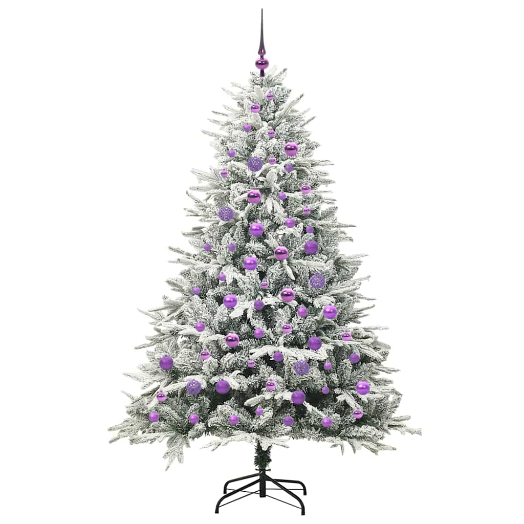 Arbre de Noël artificiel pré-éclairé avec ensemble de boules