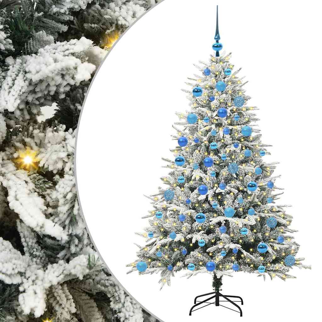 Arbre de Noël artificiel pré-éclairé avec ensemble de boules