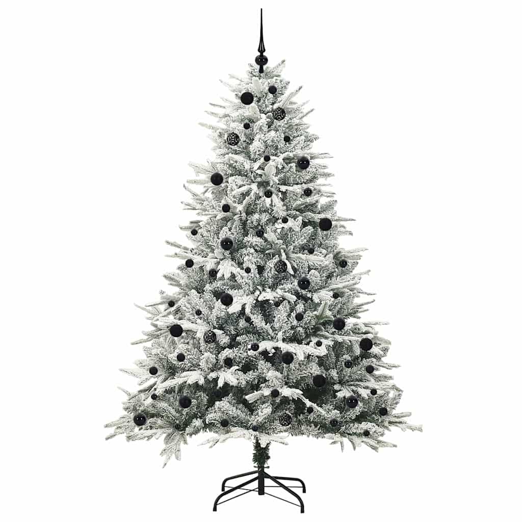 Arbre de Noël artificiel pré-éclairé avec ensemble de boules