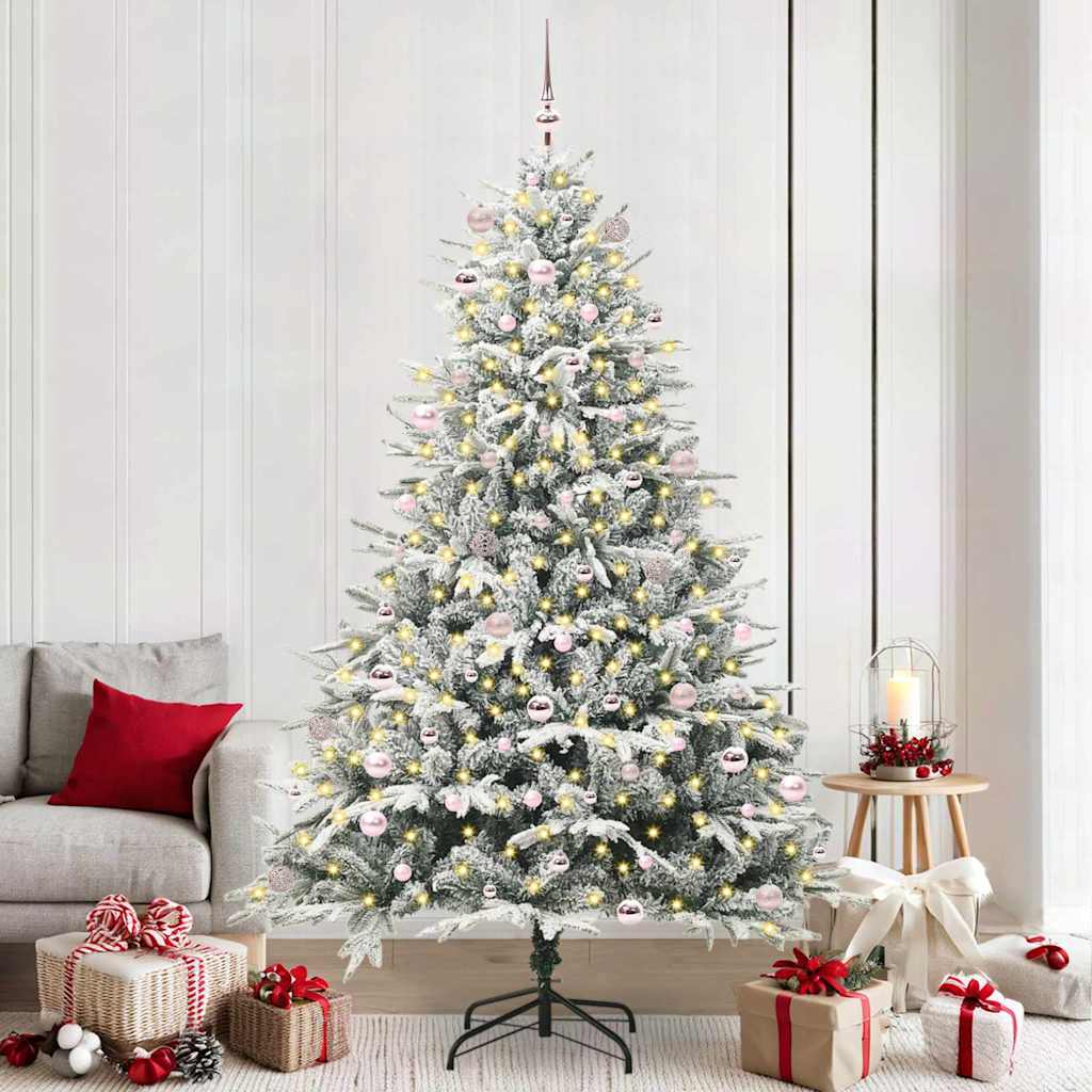 Arbre de Noël artificiel pré-éclairé avec ensemble de boules