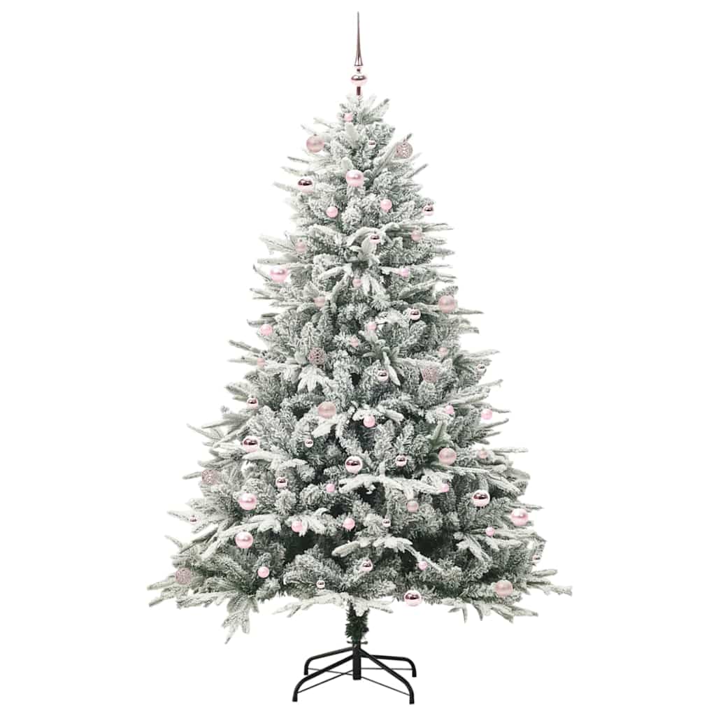 Arbre de Noël artificiel pré-éclairé avec ensemble de boules