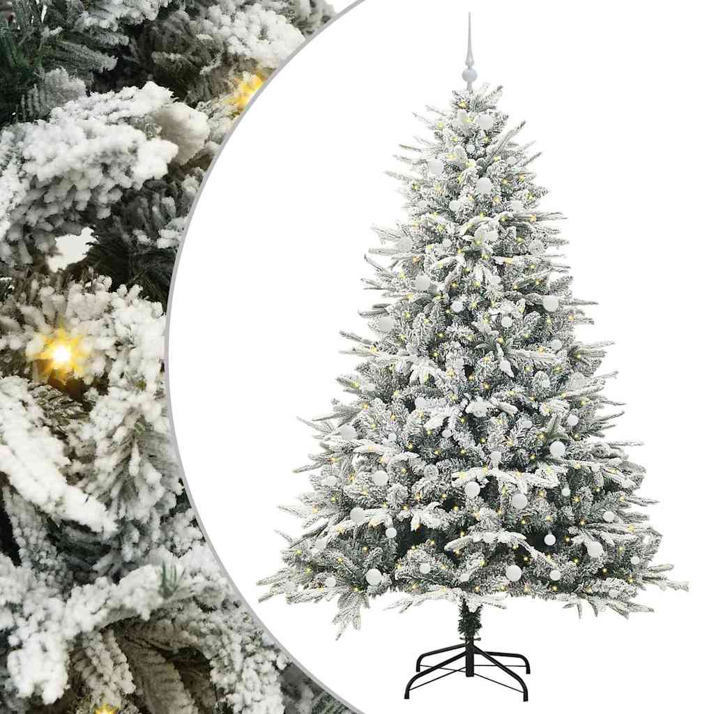 Arbre de Noël artificiel pré-éclairé avec ensemble de boules