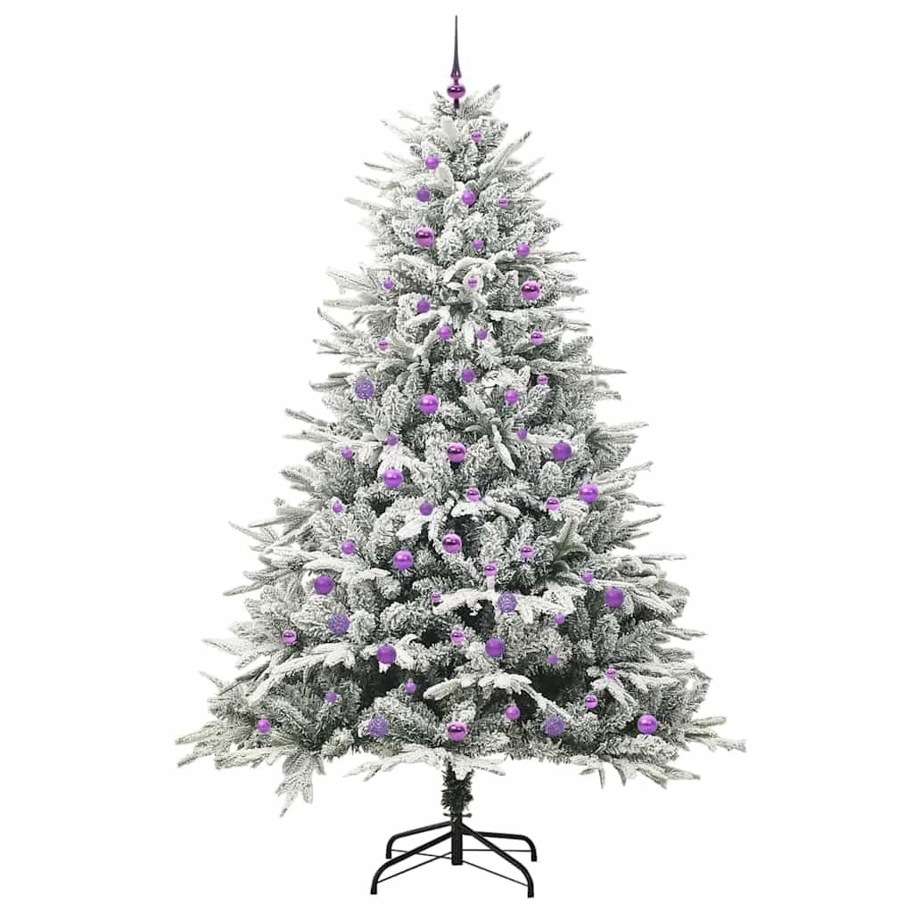 Arbre de Noël artificiel pré-éclairé avec ensemble de boules