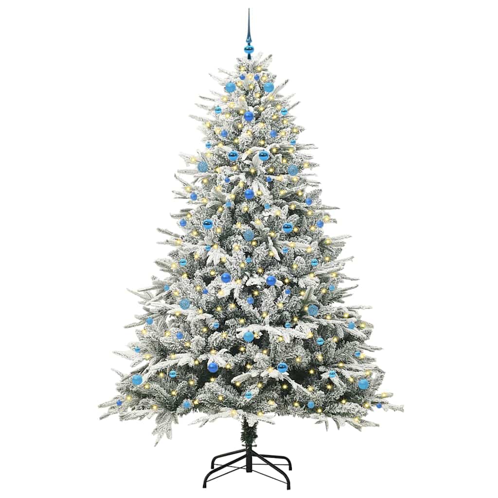 Arbre de Noël artificiel pré-éclairé avec ensemble de boules