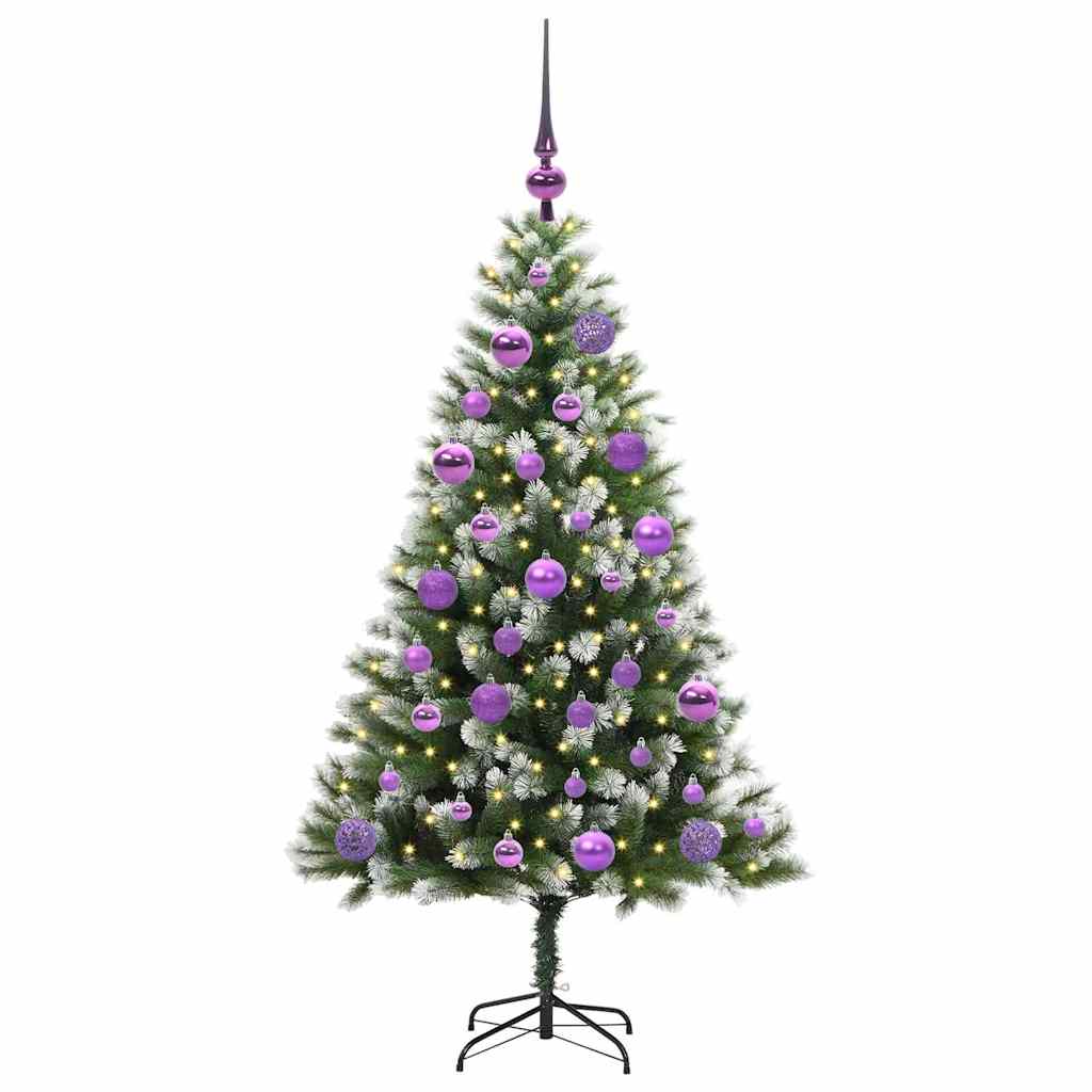 Sapin de Noël artificiel à charnière avec neige en flocons - XIOS