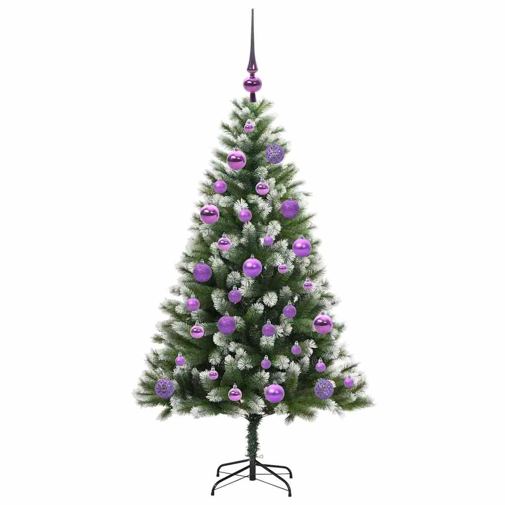 Sapin de Noël artificiel à charnière avec neige en flocons - XIOS